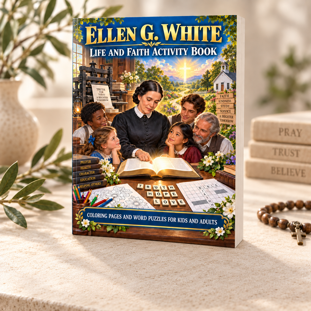 Ellen G. White: Life & Faith Activity Book — Digital Edition book mockup